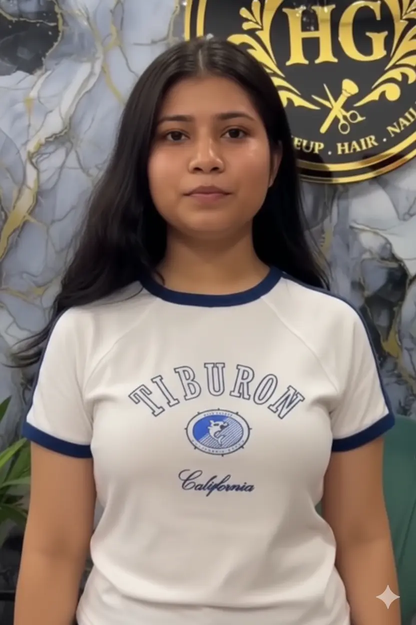 Party Makeup Before Transformation